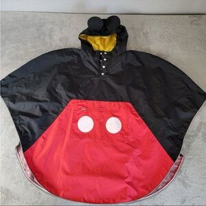 Disney Black and Red Mickey Mouse Men’s Poncho Rain NWT XL/XXL